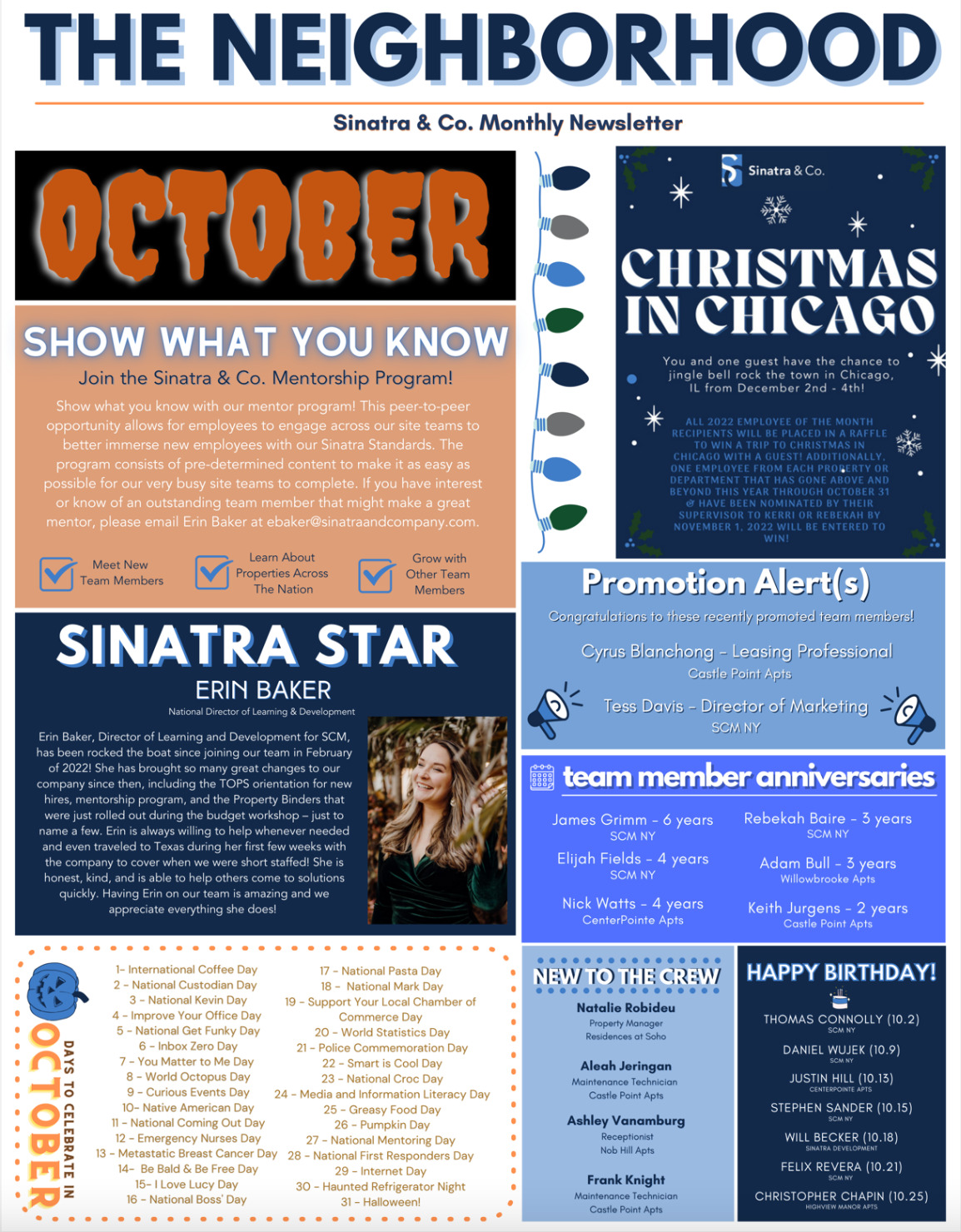 Sinatra & Co. October 2022 Newsletter